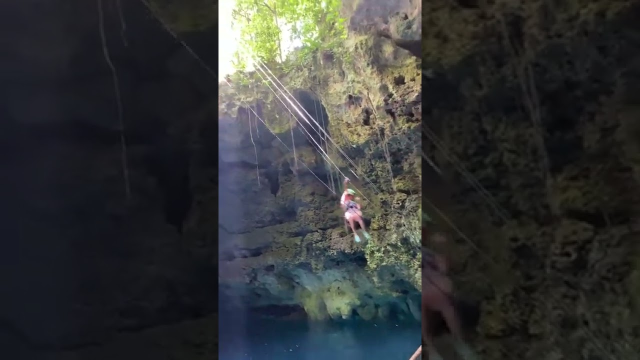 Repelling into Ha&rsquo; Cenotes (Oasis Maya Xenotes)