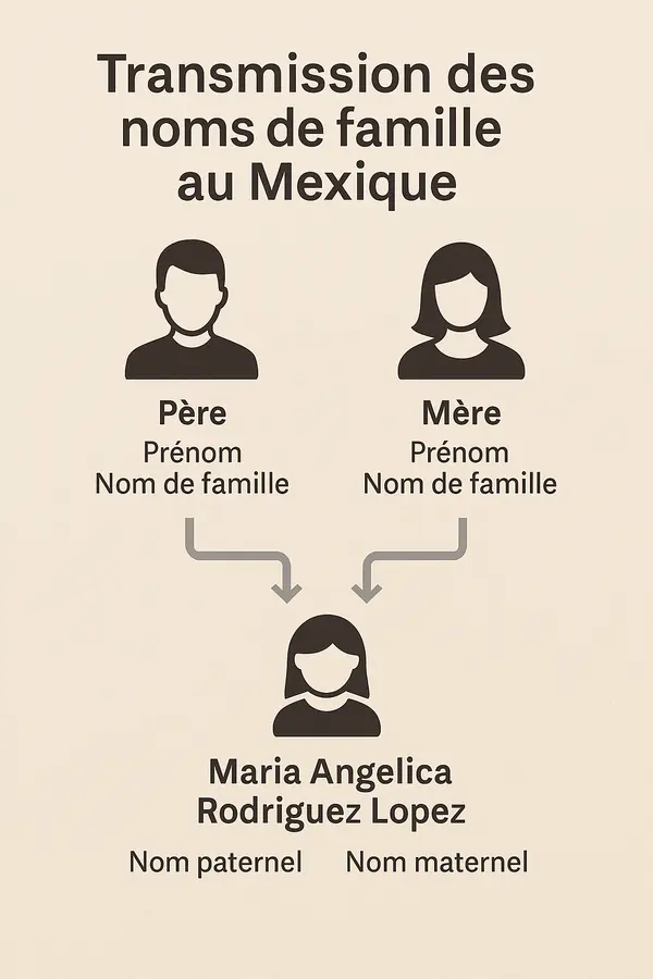 Schema explication noms de famille