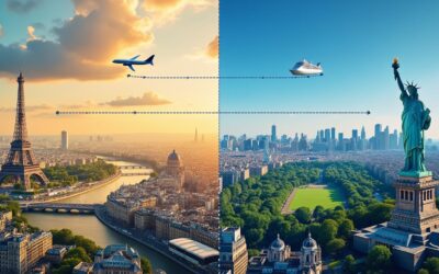Distance Paris – New York : combien de kilomètres et options de voyage