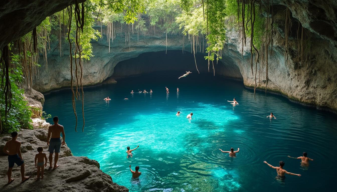 Cenote Calavera : le cenote des aventuriers à Tulum découvrez le cenote calavera à tulum, un site naturel unique et secret, parfait pour les aventuriers en quête d'exploration et de sensations fortes au cœur de la jungle mexicaine.
